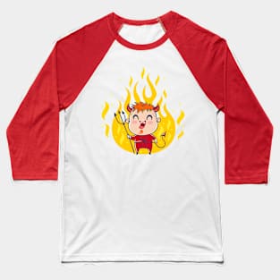 Devil in fire Baseball T-Shirt